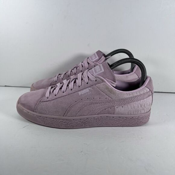 Puma Seude Classic Emboss Pink Lace Up Athletic Shoes Sneakers Women's Size 7.5 - Picture 3 of 8